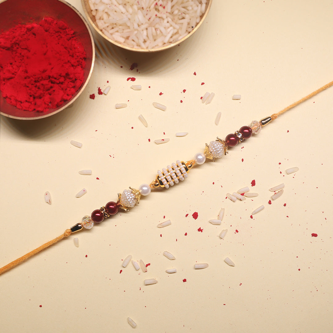 Divine Legacy Rakhi Combo – Swastik Blessings & Royal Thread Design for a Sacred Raksha Bandhan Bond (Set of 2)