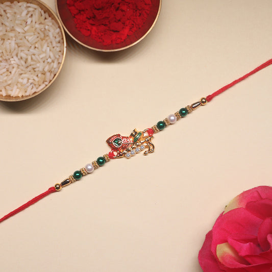 ShivMor Rakhi Set – A Celestial Tie of Devotion & Radiance ( Set of 2 )