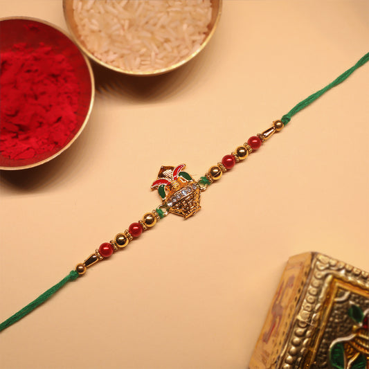 Pavitra Kalash Rakhi Set – A Blessing of Tradition & Elegance (set 2)