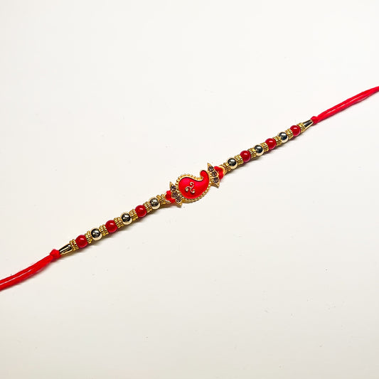 Desi Ties – Red & Regal Rakhi Combo