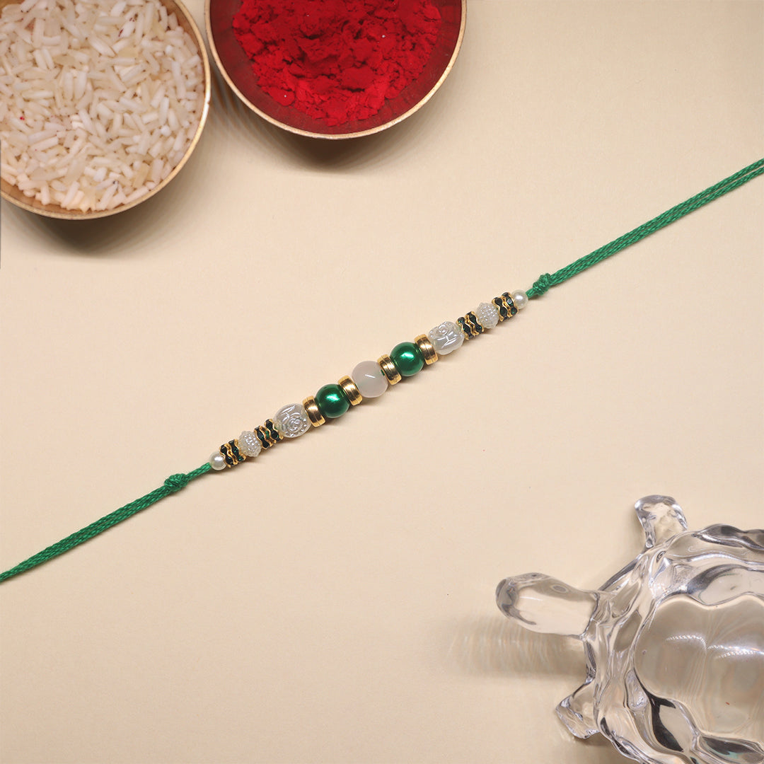 Harmony Rakhi Trio – A Triple Thread of Devotion, Color & Cultural Grace ( Set of 3)