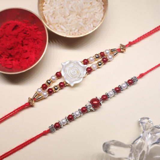 Graceful Bond Rakhi Set – A Duo Celebrating Elegance & Tradition