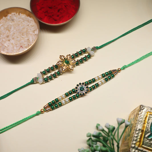 Hari Shringar Rakhi Set – Twin Threads of Celebration & Culture