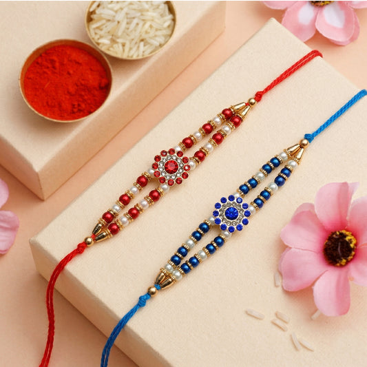 Threaded Blessings of Love – Twin Rakhi Combo for Timeless Bonds